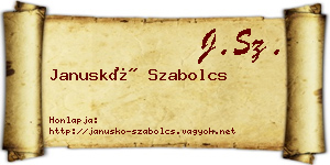 Januskó Szabolcs névjegykártya