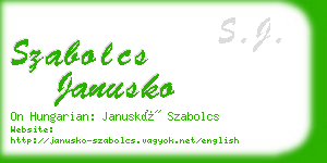 szabolcs janusko business card